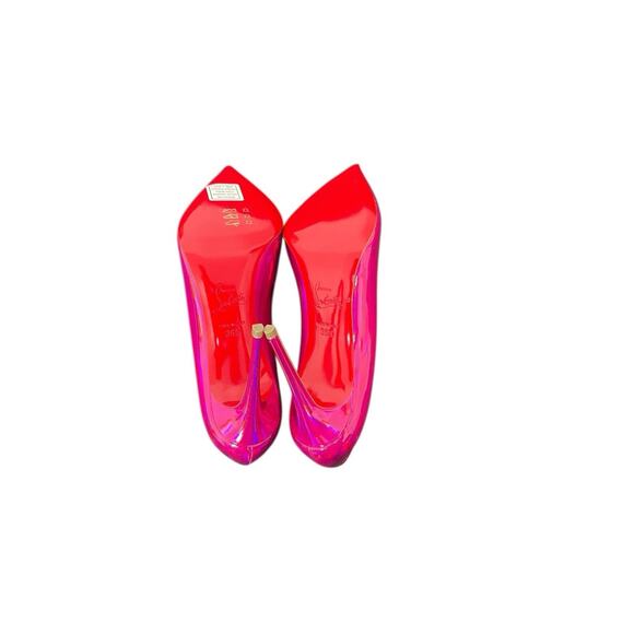 Christian Louboutin Hot Chick Patent Psychic Fuxia Pink Pumps Size 36.5 US 6.5 - Picture 9 of 10